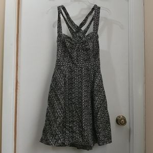 Vintage look, print dress, Sz 8, black & white